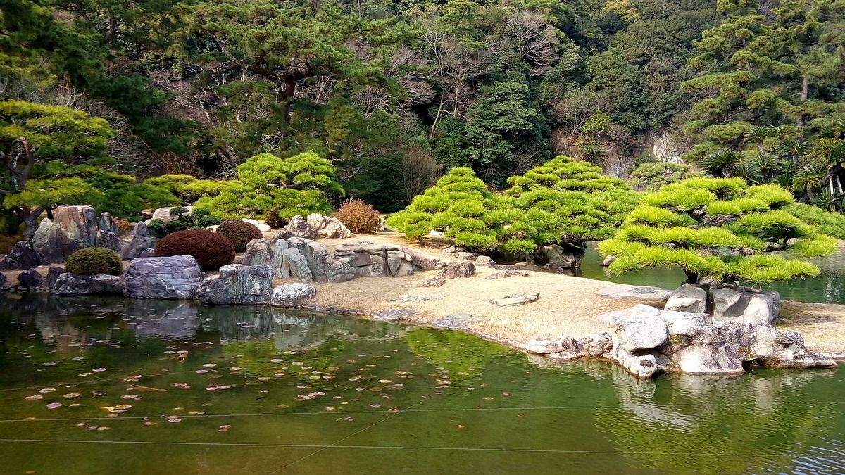 Japanese garden in Shikoku Island